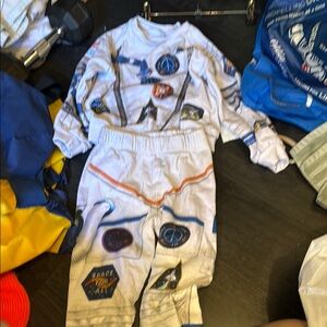 Molo White and Blue Space Pajama Set